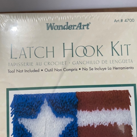 WonderArt Caron American Flag Latch hook Kit New Art# 4700 Made in USA - Picture 4 of 8